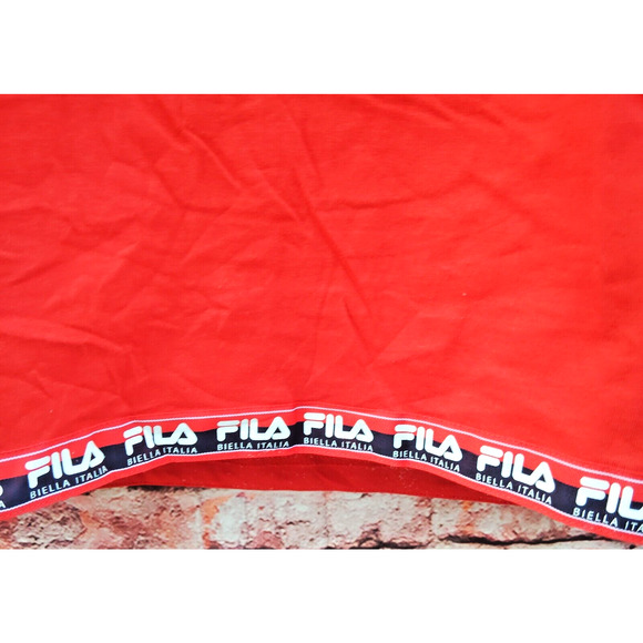 Fila Red Bella Italia Fila Spellout T-Shirt Fila Bottom Printed Special Design - Picture 4 of 8